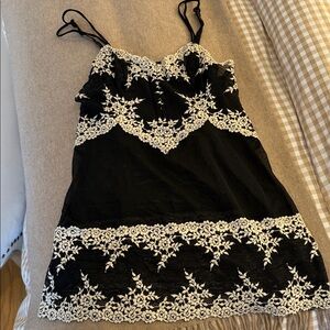 Wacoal Black and Cream Lace Camisole